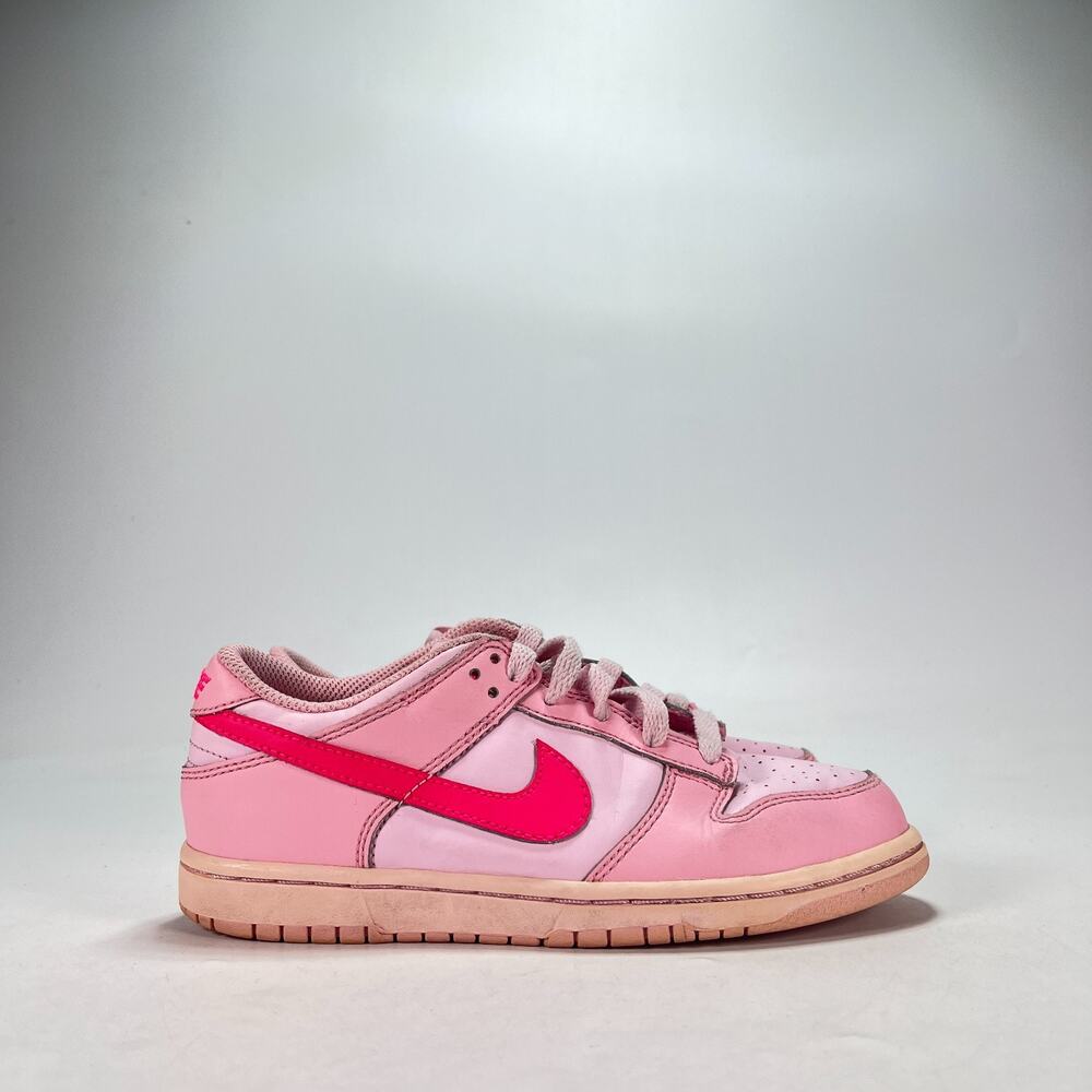 Nike Dunk Low Triple Pink Medium Soft Pink Sneakers DH9756-600 Youth Size 2Y